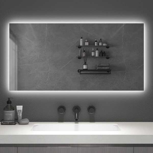 Infračervený topný panel InfraTherm MIRROR LED 580W | 100x60 cm | WiFi termostat | Dálkový ovladač | Zrcadlo | LED osvětlení | Výhřevnost 10.5 m2