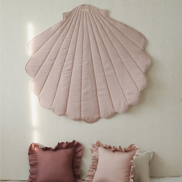 Moi Mili Pudrově růžová dětská hrací deka Shell 115 x 110 cm