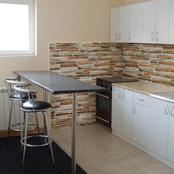 Obkladové panely 3D PVC TP10017303, rozměr 980 x 480 mm, kámen hnědo-šedý, GRACE