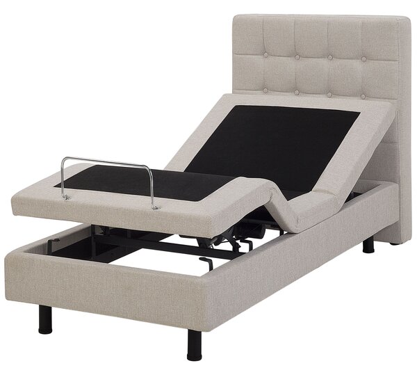 Polohovací postel Tkanina DUKE 80 x 200 cm Béžová