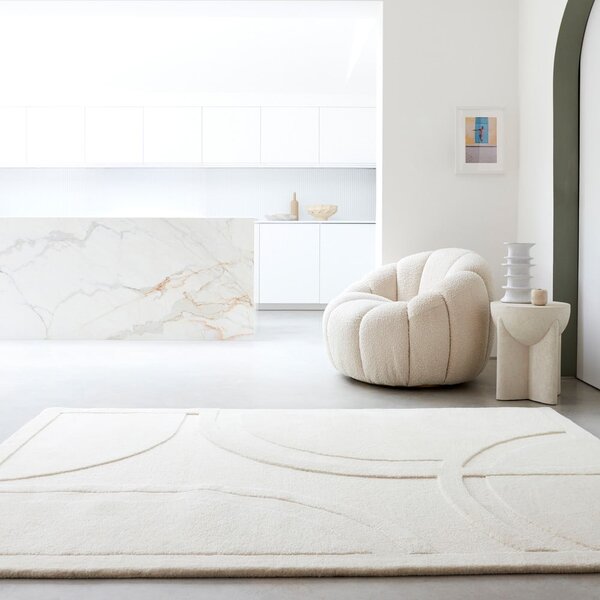 Bílý vlněný koberec 120x170 cm Olsen – Asiatic Carpets