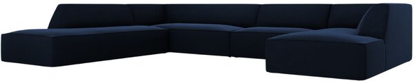 Micadoni Sametová rohová pohovka Ruby 366 cm, levá
