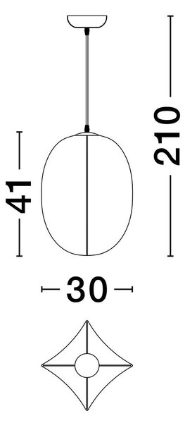 Nova Luce Pierida E27 textilní závěsné svítidlo 300 mm