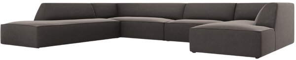 Micadoni Sametová rohová pohovka Ruby 366 cm, levá