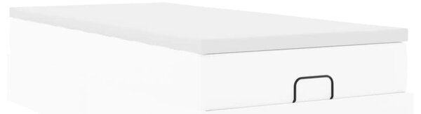 Osmanský rám postele s matrací bílý 80x200cm umělá kůže 3311007