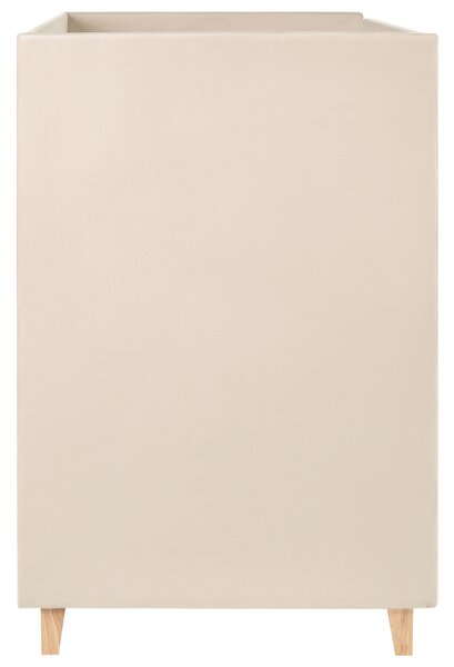 Patrová postel Umělý samet CHOCQUES 90 x 200 cm Světle béžová