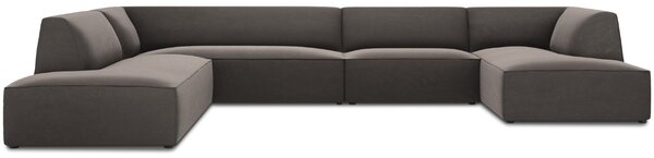 Micadoni Sametová rohová pohovka Ruby 366 cm, levá