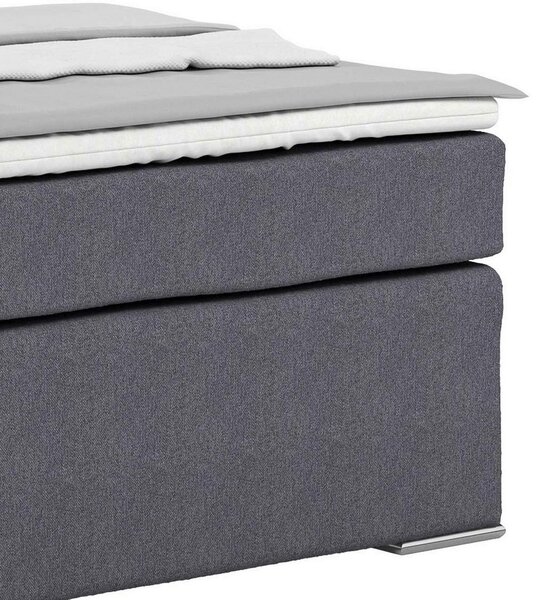 Postel Boxspring NERO PL: 140/200 cm, tmavě šedá