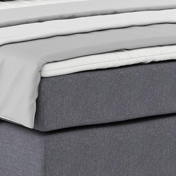 Postel Boxspring NERO PL: 140/200 cm, tmavě šedá