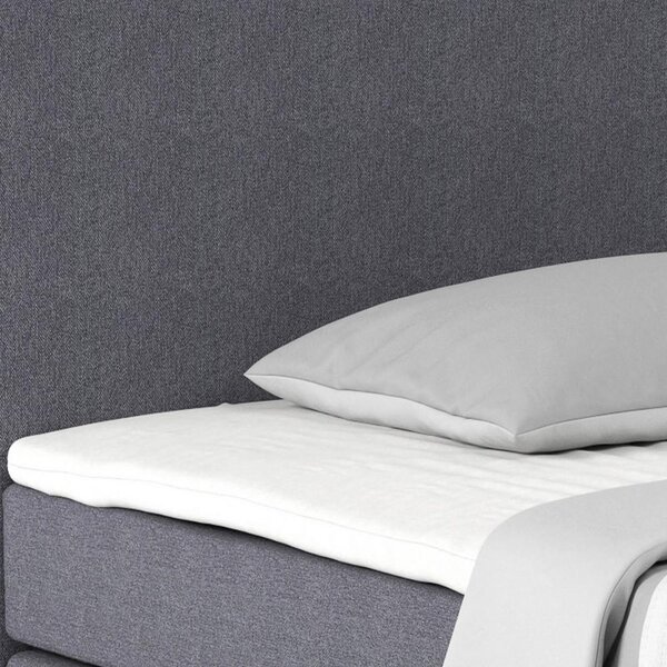 Postel Boxspring NERO PL: 140/200 cm, tmavě šedá