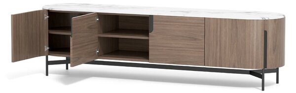 LivinHill TV stolek Silario 220 cm ořech/mramor