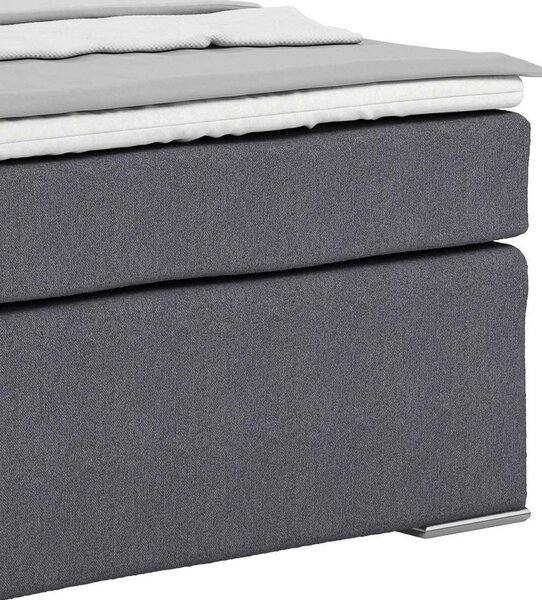 Postel Boxspring NERO PL: 140/200 cm, tmavě šedá