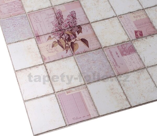 Obkladové panely 3D PVC TP10010944, rozměr 964 x 484 mm, květy šeříků, GRACE