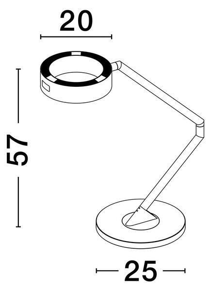 Nova Luce Afi LED stolní svítidlo Černá
