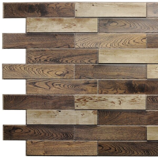 Obkladové panely 3D PVC TP10011594, cena za kus, rozměr 980 x 480 mm, dřevěný obklad dub Toffee, GRACE