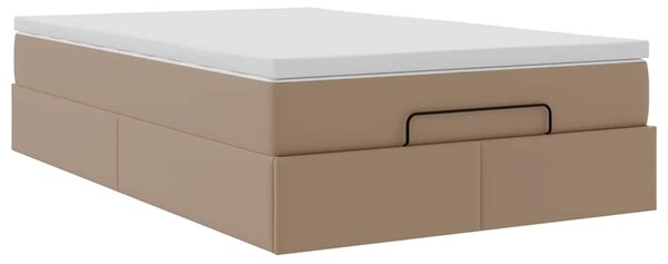 Osmanský rám postele s matrací cappuccino 120x200cm umělá kůže 3311035
