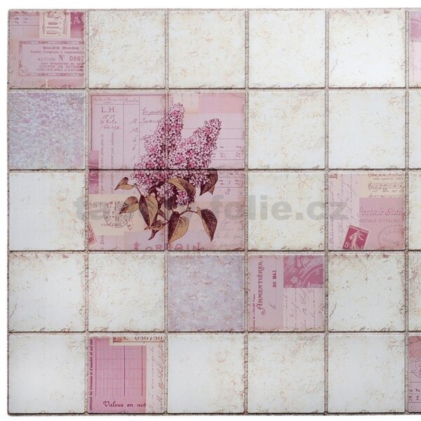 Obkladové panely 3D PVC TP10010944, rozměr 964 x 484 mm, květy šeříků, GRACE