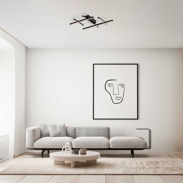 Nova Luce Pace LED stropní svítidlo 580x410 mmČerná