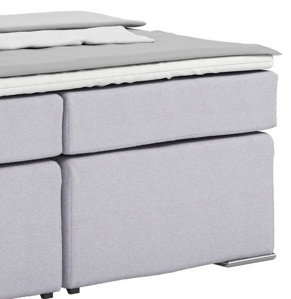 Postel Boxspring NERO PL: 160/200 cm, světle šedá