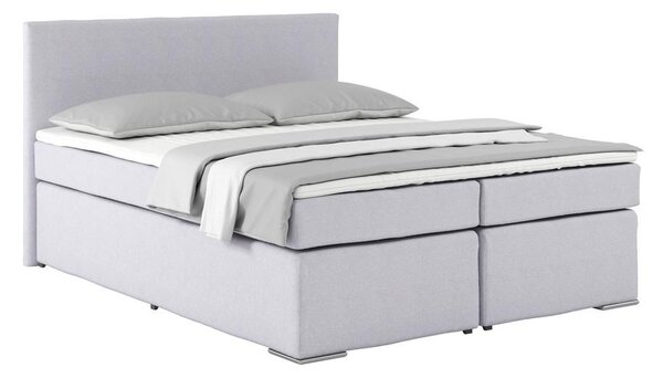 Postel Boxspring NERO PL: 160/200 cm, světle šedá
