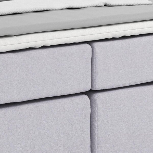 Postel Boxspring NERO PL: 160/200 cm, světle šedá