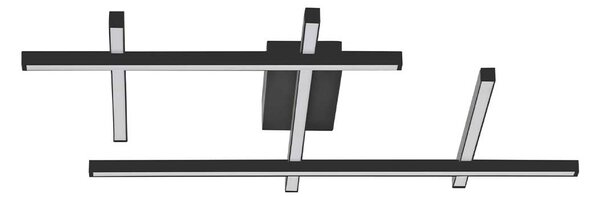 Nova Luce Pace LED stropní svítidlo 580x410 mmČerná