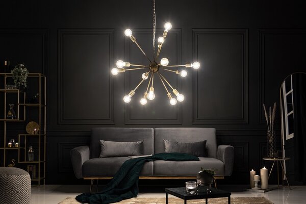 Designové závěsné svítidlo Daube 85 cm zlaté