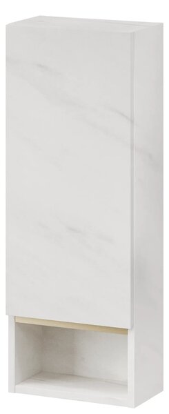 Szynaka Závěsná koupelnová skříňka Letto 05 30 cm bílý mramor/zlatá