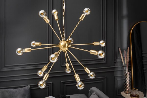 Designové závěsné svítidlo Daube 85 cm zlaté