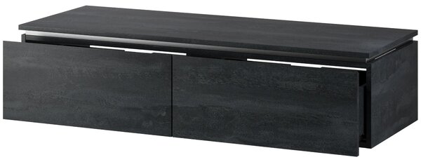 Szynaka Závěsná skříňka pod umyvadlo Letto 01 120 cm černý beton