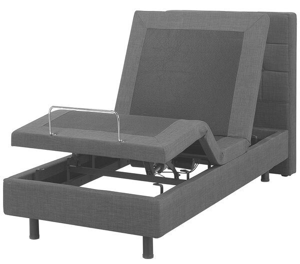 Polohovací postel Tkanina DUKE 80 x 200 cm Tmavě šedá