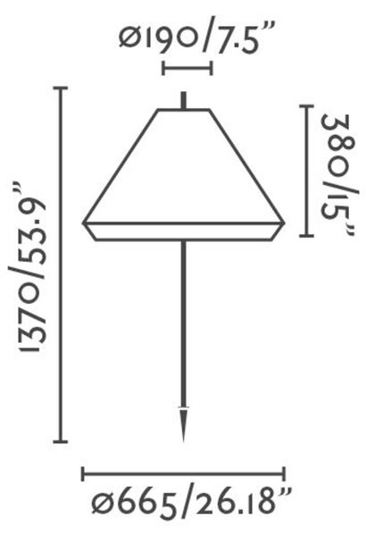 FARO SAIGON OUT C70 lampa se zápichem, šedá/béžová 1M