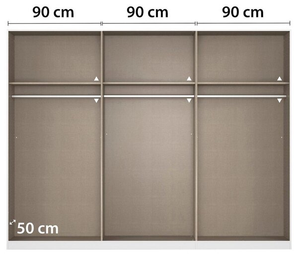 Skříň s otočnými dveřmi SAFARI, šířka 271 cm