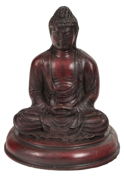 Buddha Amitába, tmavě červený, 9x9x11cm