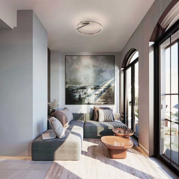 Nova Luce Tilia LED přisazené stropní svítidlo Stříbrná