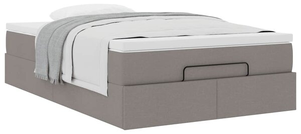 Osmanský rám postele s matrací taupe 120x200cm textil 3311103