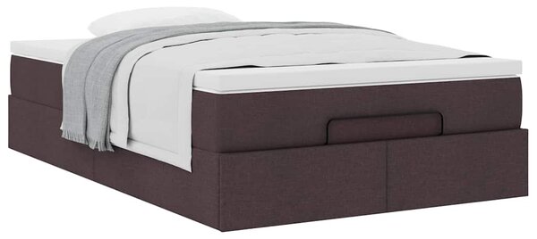 Osmanský rám postele s matrací tmavě hnědá 120x190cm textil 3311095