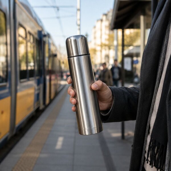 Nerezová termoska 500 ml SPRINGOS WARMO stříbrná