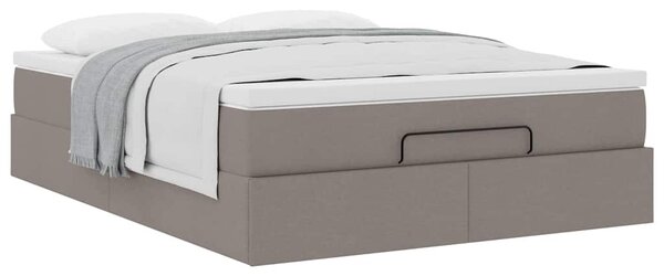 Osmanský rám postele s matrací taupe 140x190cm textil 3311110