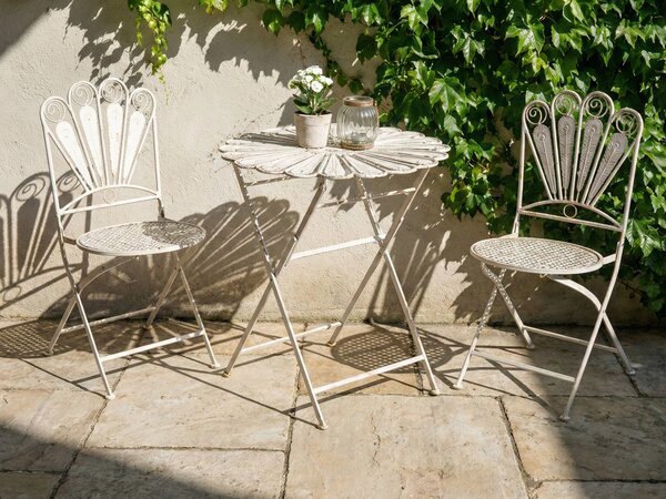 Bistro stolek PAVIA 71 cm 71 cm Kov Krémově bílá