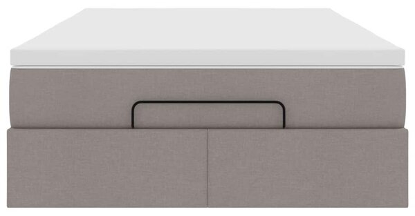 Osmanský rám postele s matrací taupe 120x200cm textil 3311103