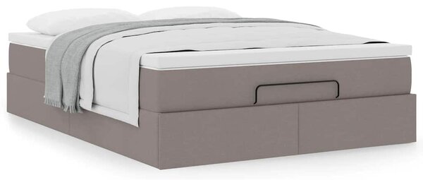 Osmanský rám postele s matrací taupe 140x190cm textil 3311110