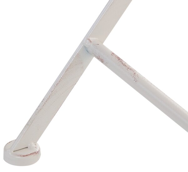 Bistro stolek PAVIA 71 cm 71 cm Kov Krémově bílá