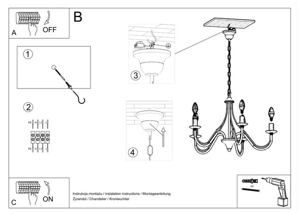 Sollux Lighting Lustr MINERWA 5 bílý