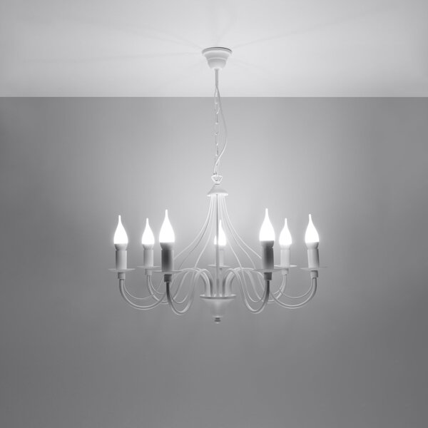 Sollux Lighting Lustr MINERWA 7 bílý