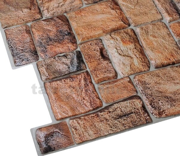 Obkladové panely 3D PVC TP10007349, rozměr 980 x 498 mm, ukládaný kámen přírodní, GRACE