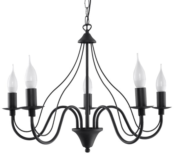 Sollux Lighting Lustr MINERWA 5 černý