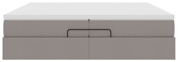Osmanský rám postele s matracíes taupe 200x200cm textil 3311138