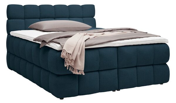 Boxspring postel BUBBLE BOX 160/200 cm, modrá