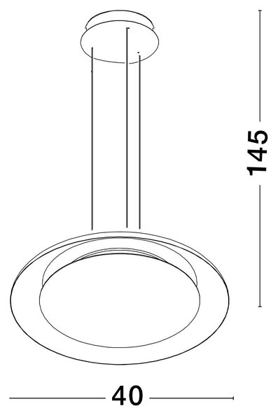 Nova Luce Epos LED závěsné svítidlo Černá600 mm